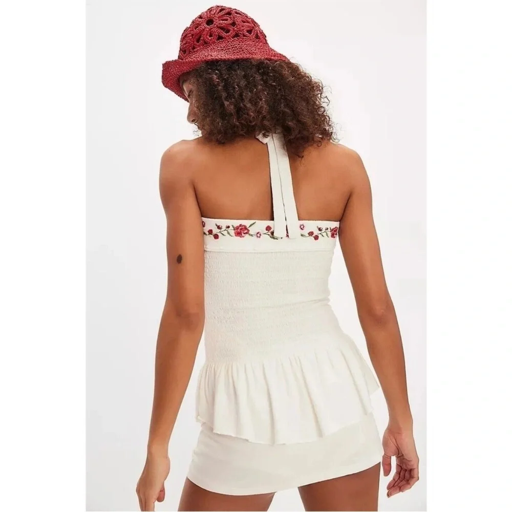 Free People Alee Smocked Halter Top- M